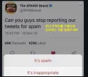 스팸 신고 당해서 억울함