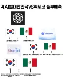 각 AI별 한국-멕시코 승부예측...