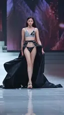 중국 미모의 란제리 패션쇼 모델 몸매