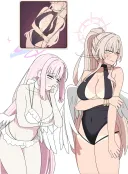 블루아카) 나기사의 태닝 자국이 수상한 미카