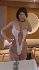 하이레그 수영복 입은 누나