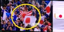 5만 관중 모인 월드컵 경기장, 日 욱일기 등장