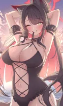 [블루아카] 공방 와카모 수영복