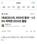 [속보]코스피, 9000선 붕괴
