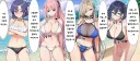 블루아카)밀레니엄의 슬렌더 수영복 학생들