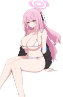 블루아카) 어딜 보고있나? 에이미 가슴을 보(고있)지