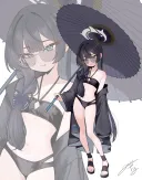 블루아카) 수영복 키사키 그려왔어요!