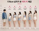 178cm 남자가 본 여자 키 체감