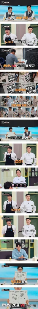 냉부 윤남노 vs 권성준 못생김 비밀 투표