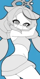 블루아카) 수꾸나를 그리고 있어요.grim