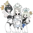 블루아카) 밀수부 3인방 수영복