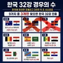 한국 32강 진출 빙고판 최신