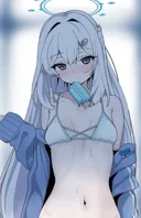 블루아카)쌍쌍바 혼자 먹는 미야코