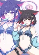 블루아카) 수영할 생각이 1도 없는 축축한 고양이