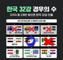 [최신] 드디어 하나 이뤄진 대한민국 32강 빙고판!!!