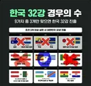 [최신] 대한민국 32강 빙고판 / 슬슬 속옷 한장만 남기고 짐 싸야함