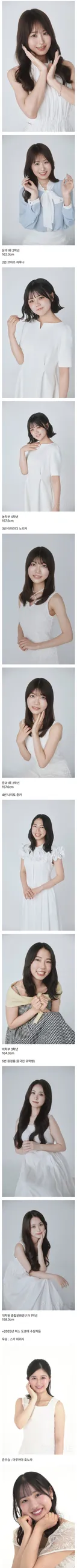 2026 미스 도쿄대 후보자들 미모