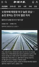 문재인 호남 태양광 비웃던 조선일보와 2찍