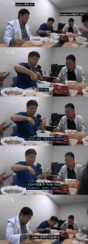 식사 중 한소리 듣는 16년차 의사....