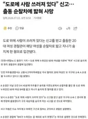 도로에 사람이 쓰러져있다고 신고하자 순찰차에 치어 사망