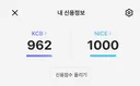 쌰갈 드디어 신용점수 천점 찍었다