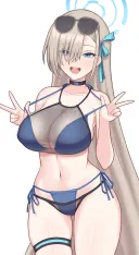 블루아카) 수영복 아스나 그려왔다.Grim