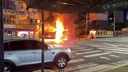 서울 중곡동 전기구이 통닭 트럭 폭발 화재 영상