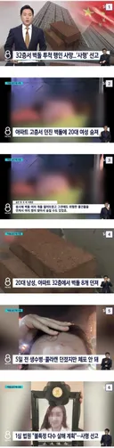 32층에서 벽돌 던진 중국남 사형