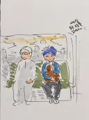 임산부 배 만지는 만화
