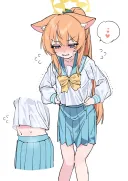 블루아카) 말랑 마리 배방구 부르르