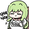 "용사님은 왜 여성용 장비만 착용하시나요?"