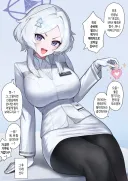 블루아카) 선생님에게 호감도 MAX 페로몬을 파는 미라이.manhwa