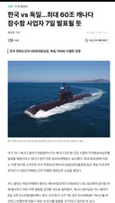 캐나다 잠수함 60조 수주를 반기지 않을 미친자들에게