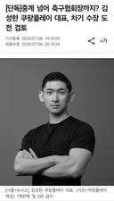 쿠팡플레이 대표, 축구협회 회장 도전?