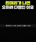 흰머리가 나면 오히려 다행인 이유