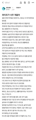 블라) 와이프가 너무 게을러