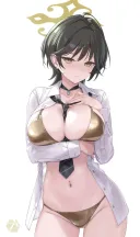 [약후,블루아카] 교복 밑에 황금비키니를 입은 후유