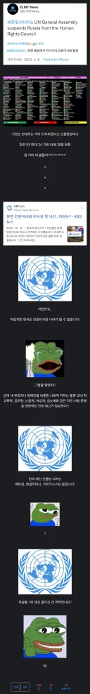 2022년.... 인권이사국에 탈락했던 나라들