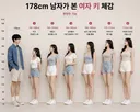 178cm 남자가 본 여자 키 체감