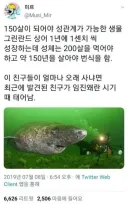 150살이 되어야 합법 짝짖기를 할수있는 생물