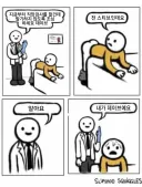 직장검사할때 발기하지 않도록 조심하는 .manwha