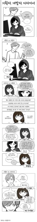 기획자 VS 개발자 VS 디자이너.Manhwa
