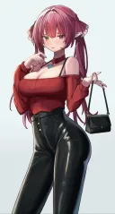 버튜버) 여름에 소화하기 힘든 복장의 마린 짤