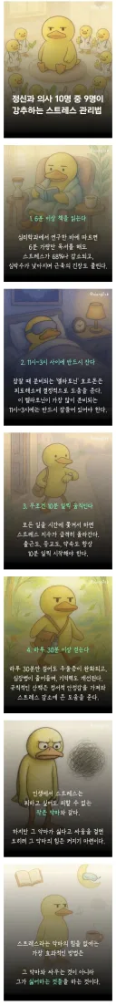 정신과 의사 10명 중 9명이 강추하는 스트레스 관리법