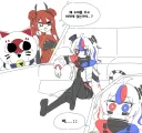 국기소녀) 중국이랑 일본쨩의 의문