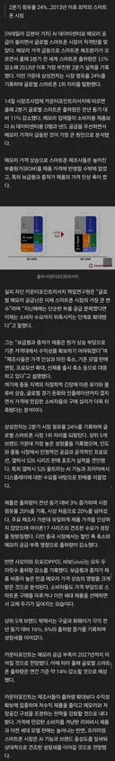 삼성 스마트폰 1위 탈환