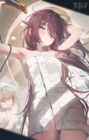[원신] 막 씻고 나와서 머리 말리는 호두