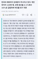 골드만삭스 "7월 13일 기준, 대한민국 국민 120만명 마진콜 위기"