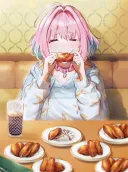 @)밤에 야식 먹는 리아무