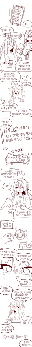 블루아카) 한집사는 티파티와 별자리 운세.manhwa